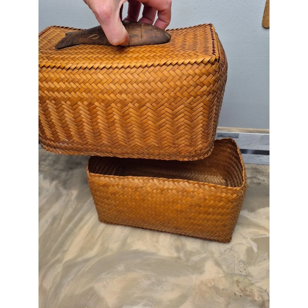 Vintage Pacific Rim Basket Indonesia Ifugao Basket Container From The Phillipine